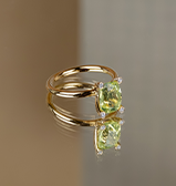 18 karaat gouden ring met chrysoberyl edelsteen